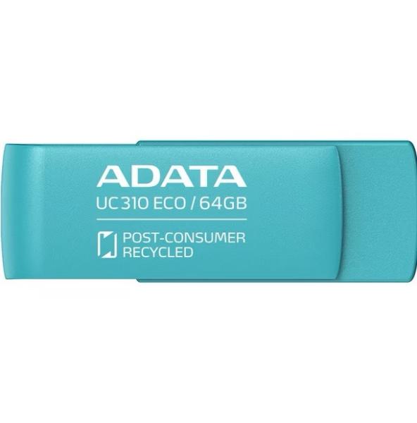 ADATA UC310 ECO/ 64GB/ USB 3.2/ USB-A/ Zelená