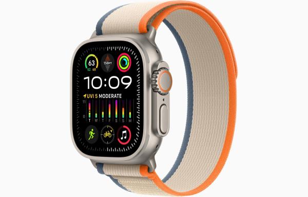 Apple Watch Ultra 2/ 49mm/ Titan/ Sport Band/ Orange-Beige Trail/ -S/ M