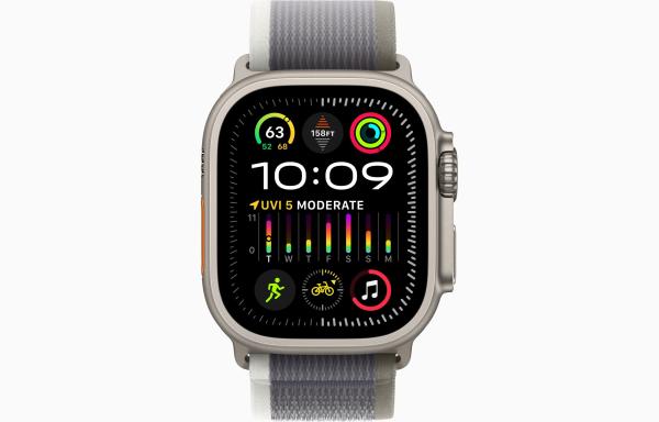 Apple Watch Ultra 2/ 49mm/ Titan/ Šport Band/ Green-Grey Trail/ -M/ L 