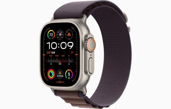 Apple Watch Ultra 2/ 49mm/ Titan/ Šport Band/ Indigo Alpine/ Small