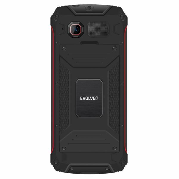 EVOLVEO StrongPhone W4, vodotěsný odolný Dual SIM telefon, černo-červená 