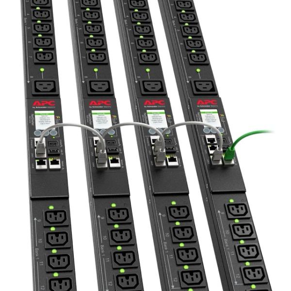 APC Rack PDU 9000 Switched,  ZeroU,  11.0kW,  230V,  (21) C13 a (3) C19,  IEC 60309 16 A 3P + N + PE 1.8m