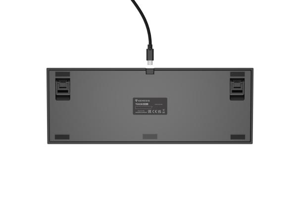 Genesis herná mechanická klávesnica THOR 404/ RGB/ Gateron Yellow Pro/ Drôtová USB/ US layout/ Čierna 