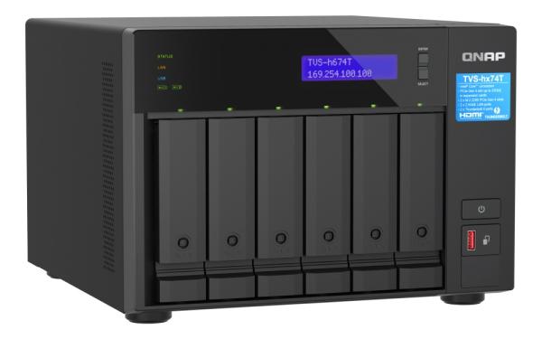 QNAP TVS-h674T-i5-32G (6core, ZFS, 32GB RAM, 6x SATA, 2x M.2 NVMe, 2x 2, 5GbE, 2x Thunderbolt 4) 