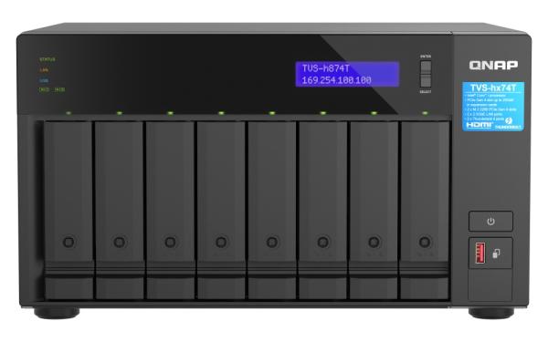 QNAP TVS-h874T-i7-32G (12core, ZFS, 32GB RAM, 8x SATA, 2x M.2 NVMe, 2x 2, 5GbE, 2x Thunderbolt 4)