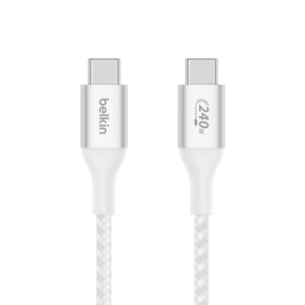 Belkin Boost charge USB-C kábel 240W, 2m, biely