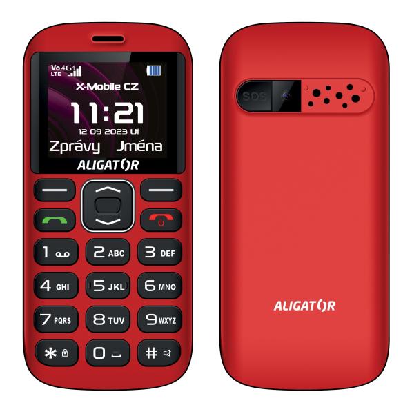 ALIGATOR A720 4G Sen.červeno-čiern+st.nab. 