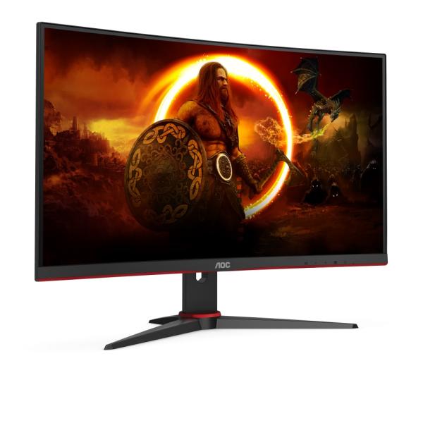 AOC MT VA LCD WLED 27" C27G2E/ BK - VA panel,  1920x1080,  165Hz,  D-Sub,  2xHDMI,  DP,  USB 3.2,  zakriven 