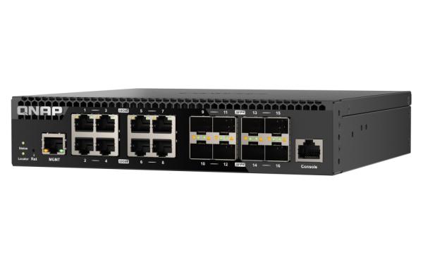 QNAP switch QSW-3216R-8S8T (8x 10G GbE porty + 8x 10G SFP+ porty, polovičná šírka) 