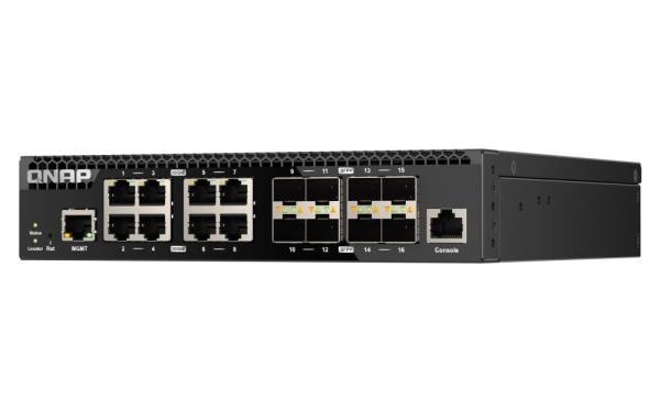 QNAP switch QSW-3216R-8S8T (8x 10G GbE porty + 8x 10G SFP+ porty, polovičná šírka) 