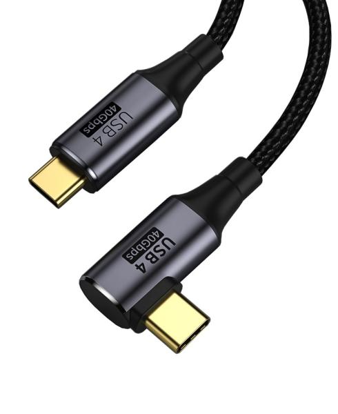PremiumCord USB4 Gen 3x2 40Gbps 8K@60Hz 240W, Thunderbolt, 0, 3m zahnutý
