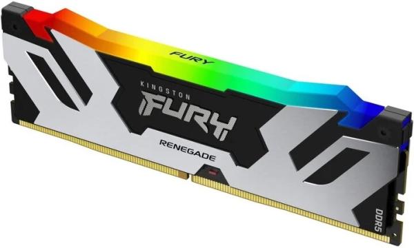 Kingston FURY Renegade/ DDR5/ 32GB/ 7600MHz/ CL38/ 2x16GB/ RGB/ Black/ Silv 