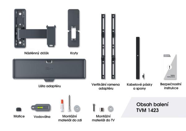 Vogels QUICK TVM 1423 TV rameno 2 kĺby M pre TV 32-65" 