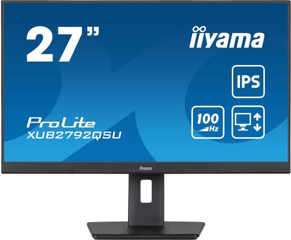 iiyama ProLite/ XUB2792QSU-B6/ 27"/ IPS/ QHD/ 100Hz/ 0, 4ms/ Black/ 3R