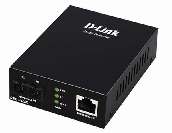 D-Link DMC-G10SC/ E - 100/ 1000BaseT to 1000BaseLX (SC) Single-mode Media Converter (10 km)
