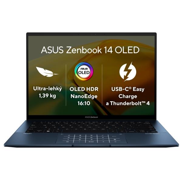 ASUS Zenbook 14 OLED/ UX3402VA/ i7-13700H/ 14"/ 2880x1800/ 16GB/ 1TB SSD/ Iris Xe/ W11H/ Blue/ 2R