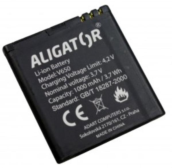 Aligator baterie V650, Li-Ion 1000 mAh