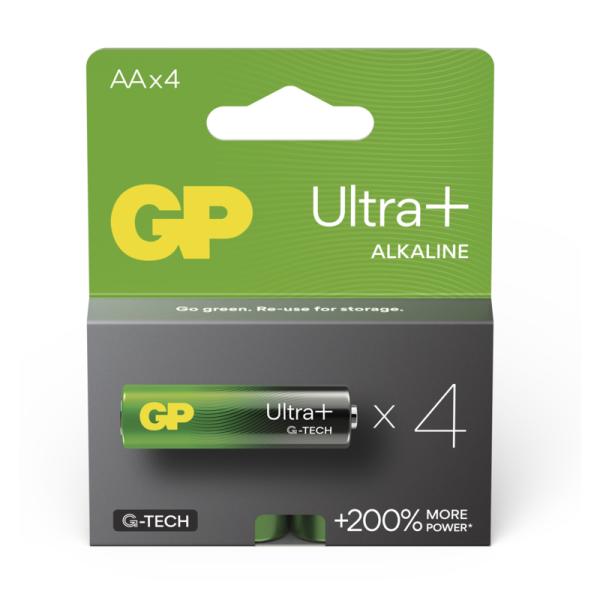 GP Alkalická batéria ULTRA PLUS AA (LR6) - 4ks
