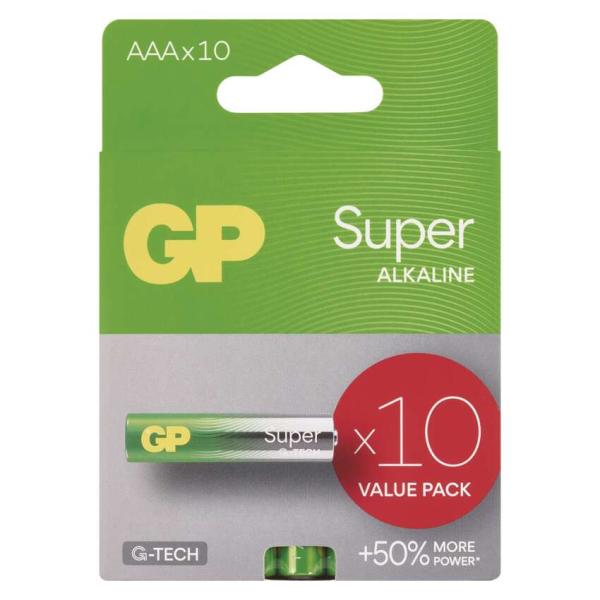 GP Alkalická batéria SUPER AAA (LR03) - 10ks