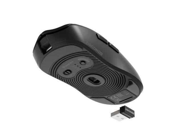 Genesis herná myš ZIRCON 500/ Herná/ Optická/ 10 000 DPI/ USB+BT/ Čierna 