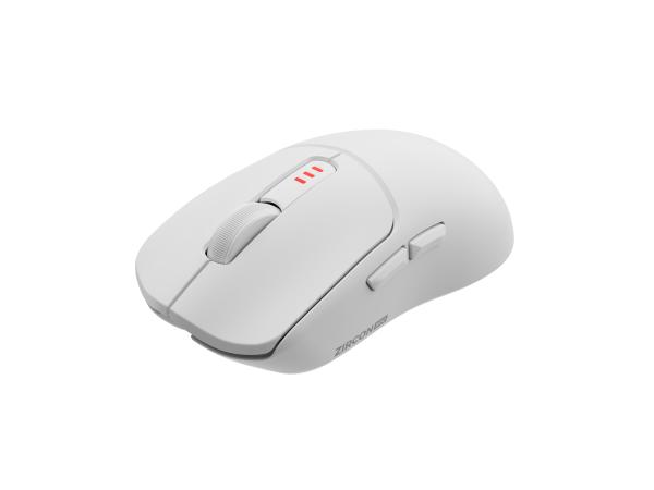 Genesis herná myš ZIRCON 500/ Herná/ Optická/ 10 000DPI/ Bezdrôtová USB + Bluetooth/ Biela 