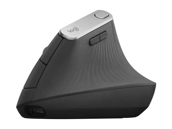 Logitech MX Vertical/ Vertikálna/ Optická/ Pre pravákov/ 4 000 DPI/ USB+BT/ Grafitová 