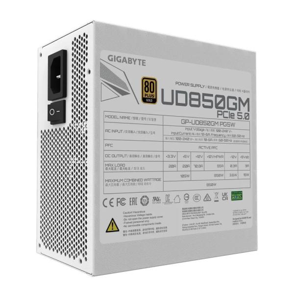 Gigabyte UD850GM PG5W/ 850W/ ATX 3.0/ 80PLUS Gold/ Modular 