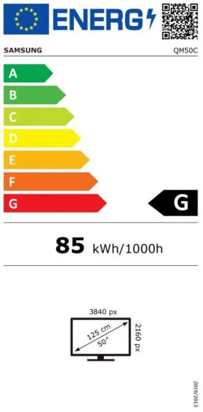 50"" LED Samsung QM50C - UHD, 500cd, MI, 24/ 7 