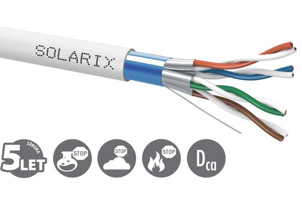 Inštalačný kábel Solarix CAT6A FFTP LSOH Dca-s2, d2, a1 500m/ cievka SXKD-6A-FFTP-LSOH