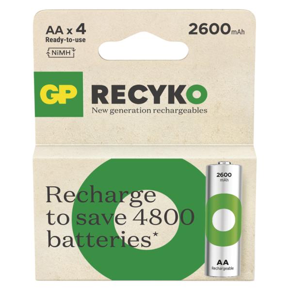 GP Nabíjací bat. ReCyko 2600 AA (HR6) - 4ks 