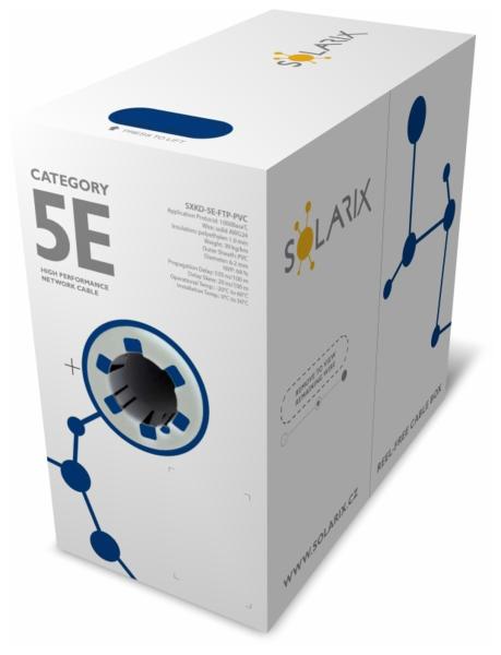 Inštalačný kábel Solarix CAT5E FTP PVC Eca 305m/ box SXKD-5E-FTP-PVC 