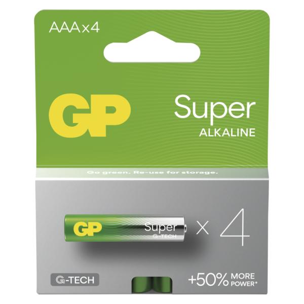 GP Alkalická batéria SUPER AAA (LR03) - 4ks 