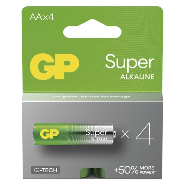 GP Alkalická batéria SUPER AA (LR6) - 4ks 