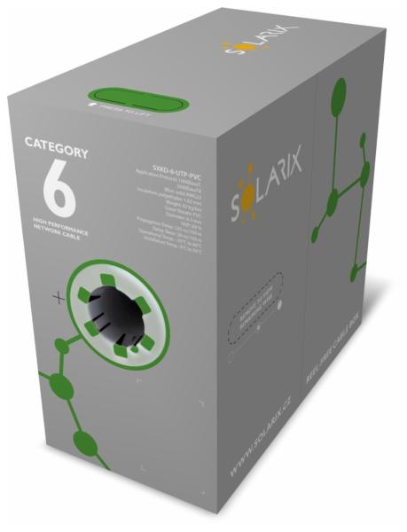 Inštalačný kábel Solarix CAT6 UTP PVC Eca 305m/ box SXKD-6-UTP-PVC 