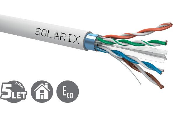 Instalační kabel Solarix CAT6 FTP PVC Eca 500m/ cívka SXKD-6-FTP-PVC