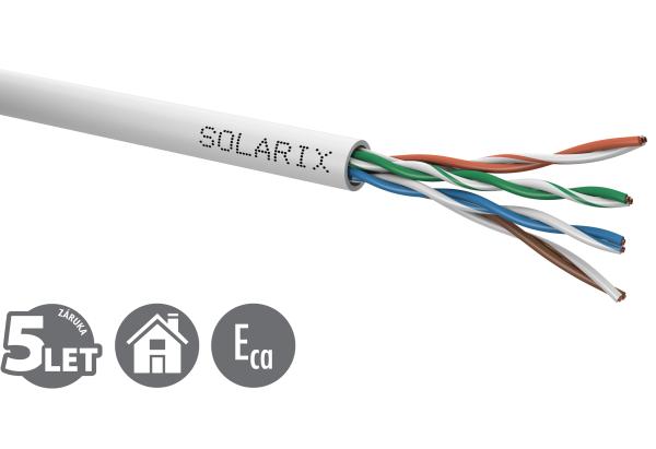 Inštalačný kábel Solarix CAT5E UTP PVC Eca 1000m/ cievka SXKD-5E-UTP-PVC