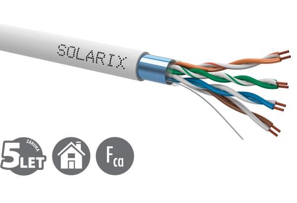 Kabel licna Solarix CAT5E FTP PVC šedý 305m/ box SXKL-5E-FTP-PVC