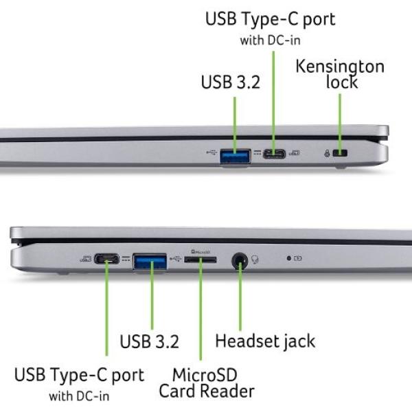 Acer Chromebook 315/ CB315-5H-C2XJ/ N100/ 15, 6"/ FHD/ 8GB/ 128GB eMMC/ UHD/ Chrome/ Silver/ 2R 