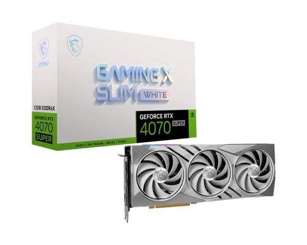 MSI GeForce RTX 4070 SUPER X SLIM WHITE/ Gaming/ 12GB/ GDDR6x 