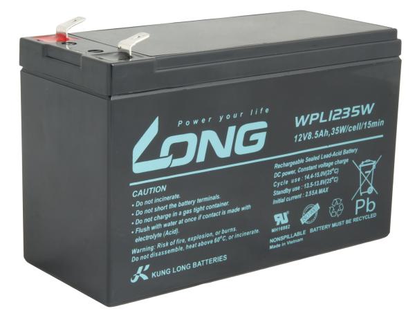 LONG baterie 12V 8, 5Ah F2 HighRate LongLife 9 let (WPL1235W)