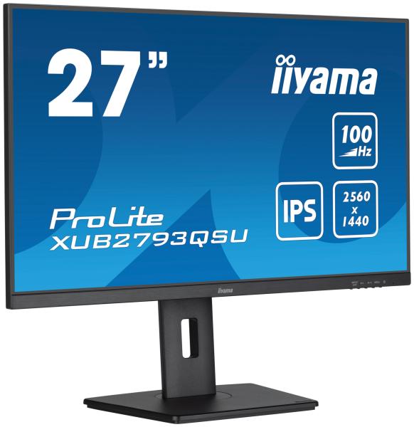 iiyama ProLite/ XUB2793QSU-B6/ 27"/ IPS/ QHD/ 100Hz/ 1ms/ Black/ 3R 