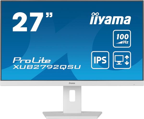 iiyama ProLite/ XUB2792QSU-W6/ 27"/ IPS/ QHD/ 100Hz/ 0, 4ms/ White/ 3R