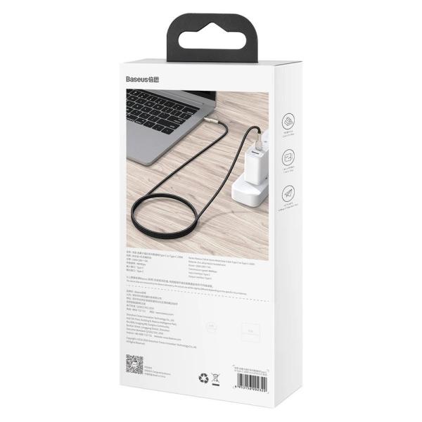 Baseus Dátový kábel Cafule USB-C/ USB-C 1m 100W (20V 5A) čierny 