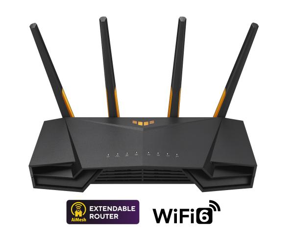 TUF-AX3000 V2 (AX3000) Wifi 6 Extendable Gaming router, 2, 5G port, 4G/ 5G Router replacement, AiMesh