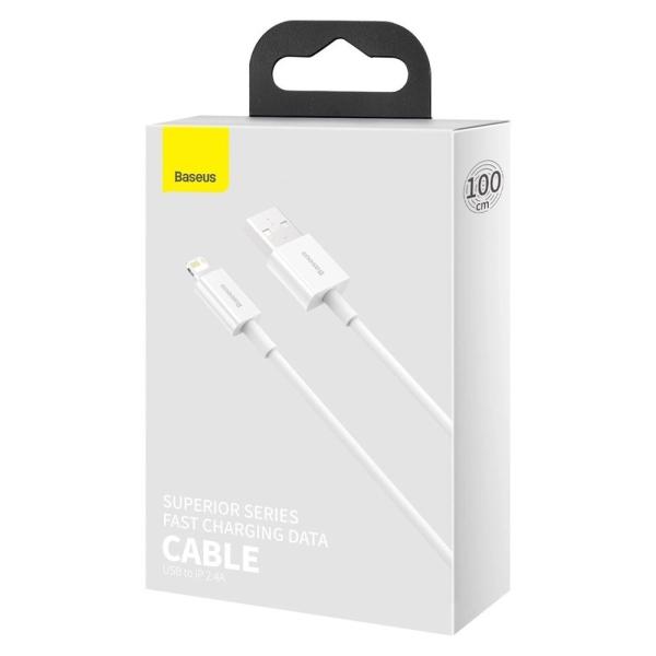 Baseus Dátový kábel Superior Series USB/ Lightning 1m (2.4 A) biela 