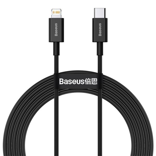 Baseus Dátový kábel Superior Series USB-C/ Lightning 20W 2m čierny