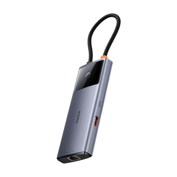 Baseus hub Series 2 USB 6v1 (USB-C/ HDMI4K60Hz/ USB-C(10Gbps)/ USB-A(10Gbps)/ RJ45/ USB-C(PD) sivý 