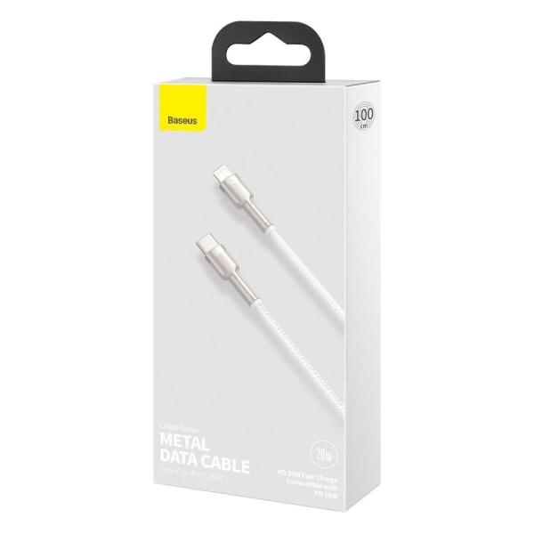 Baseus Datový kabel Cafule USB-C/ Lightning PD 20W 1m bílý 