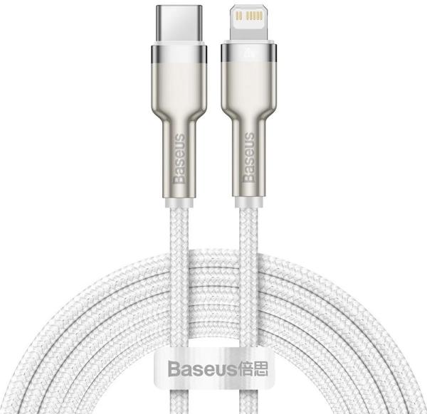 Baseus Dátový kábel Cafule USB-C/ Lightning PD 20W 2m biely