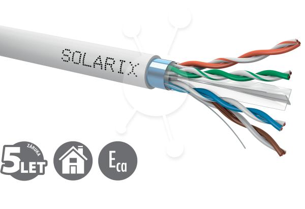 Instalační kabel Solarix CAT6 FTP PVC Eca 500m/ cívka SXKD-6-FTP-PVC